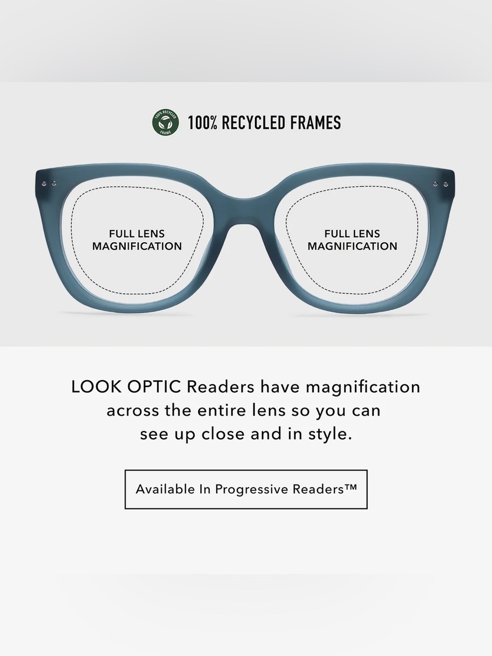 Look Optics x Eva Mendes Progressive Evita Glasses in Lake Blue, +1.50 - Picture 5 of 13